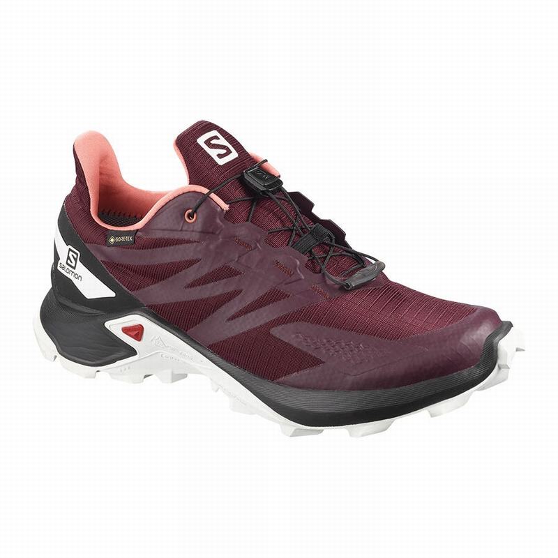 Zapatillas Trail Running Salomon Mujer Burdeos / Negras - Salomon Argentina SUPERCROSS BLAST GTX W ,